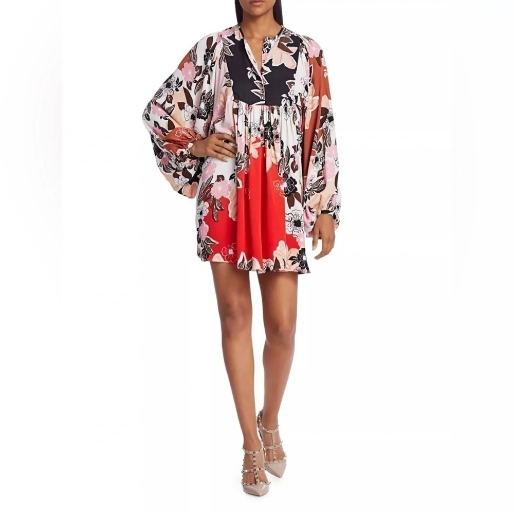 BYTIMO floral puff sleeve mini dress XS - Picture 13 of 13